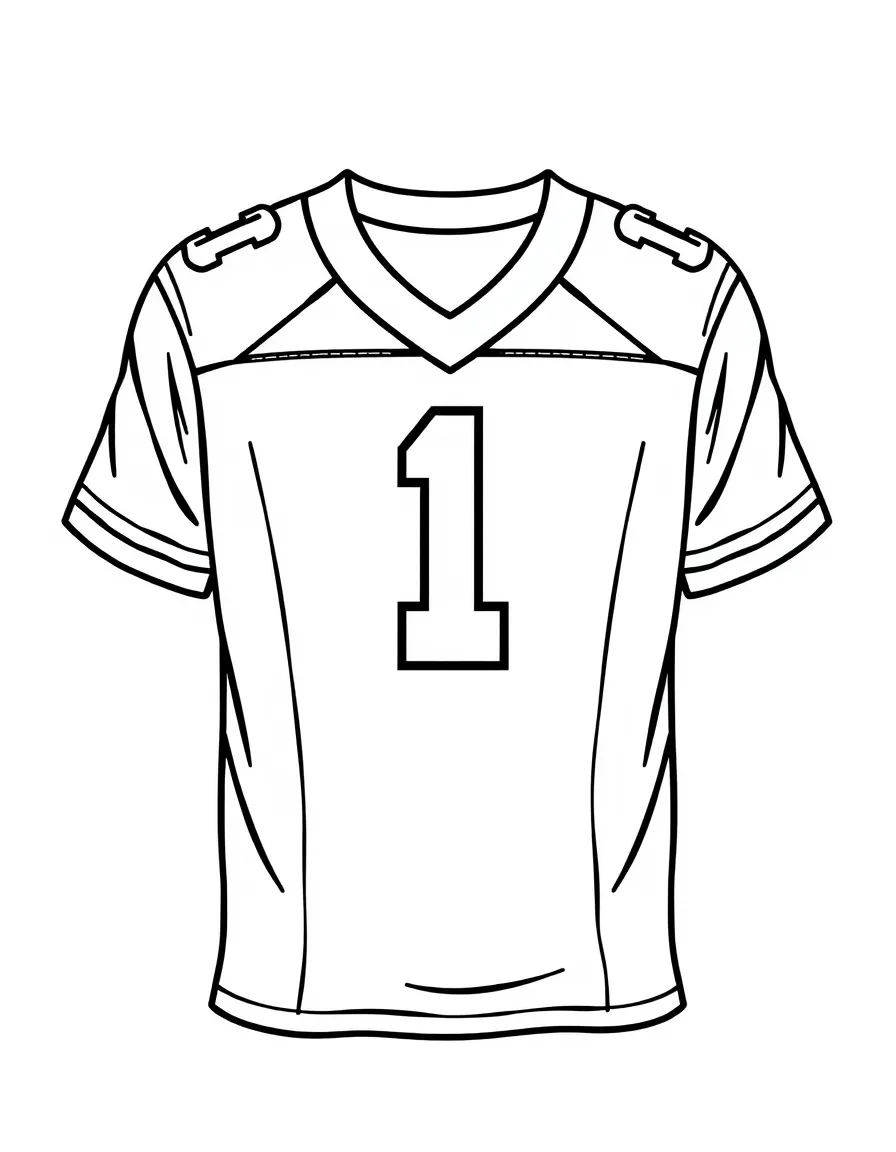 (clothing) A sports jersey with number 1 on it
