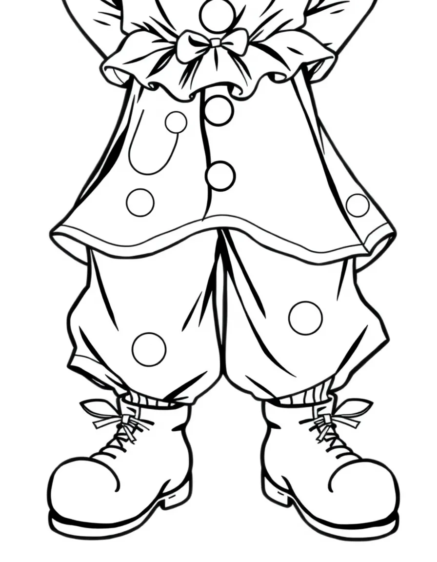 (clothing) A clown costume with big shoes
