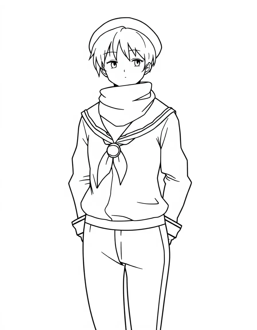 (clothing) A sailor uniform with a neck scarf