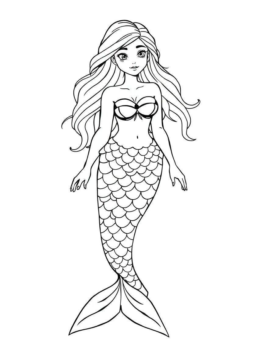 (clothing) A mermaid costume with scales