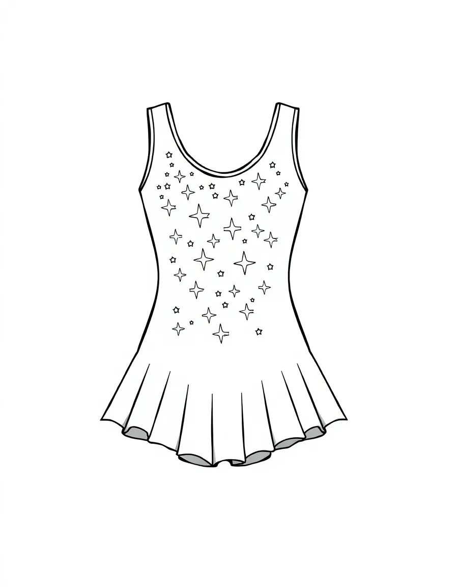 (clothing) A gymnast leotard with sparkles