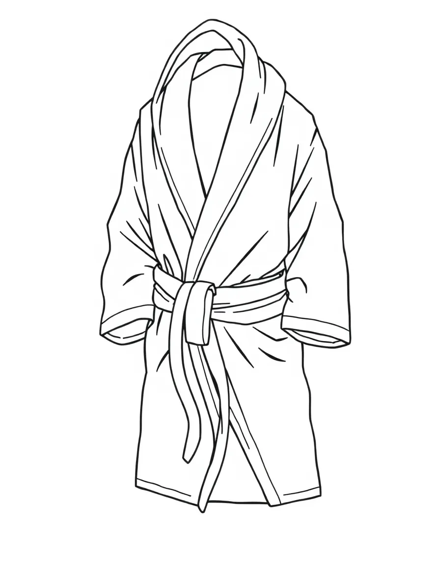 (clothing) A bath towel wrapped like a robe