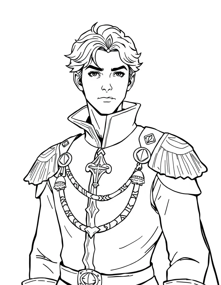 (clothing) A prince outfit with shoulder decorations