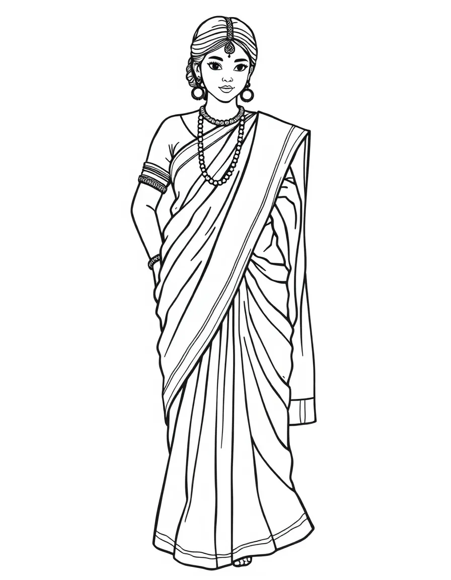 (clothing) A traditional Indian sari