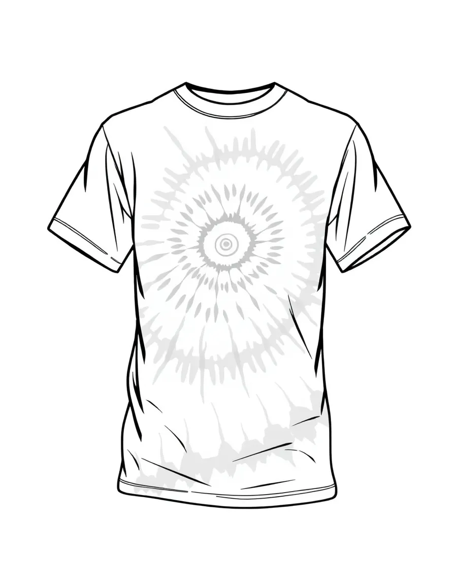 (clothing) A tie-dye t-shirt