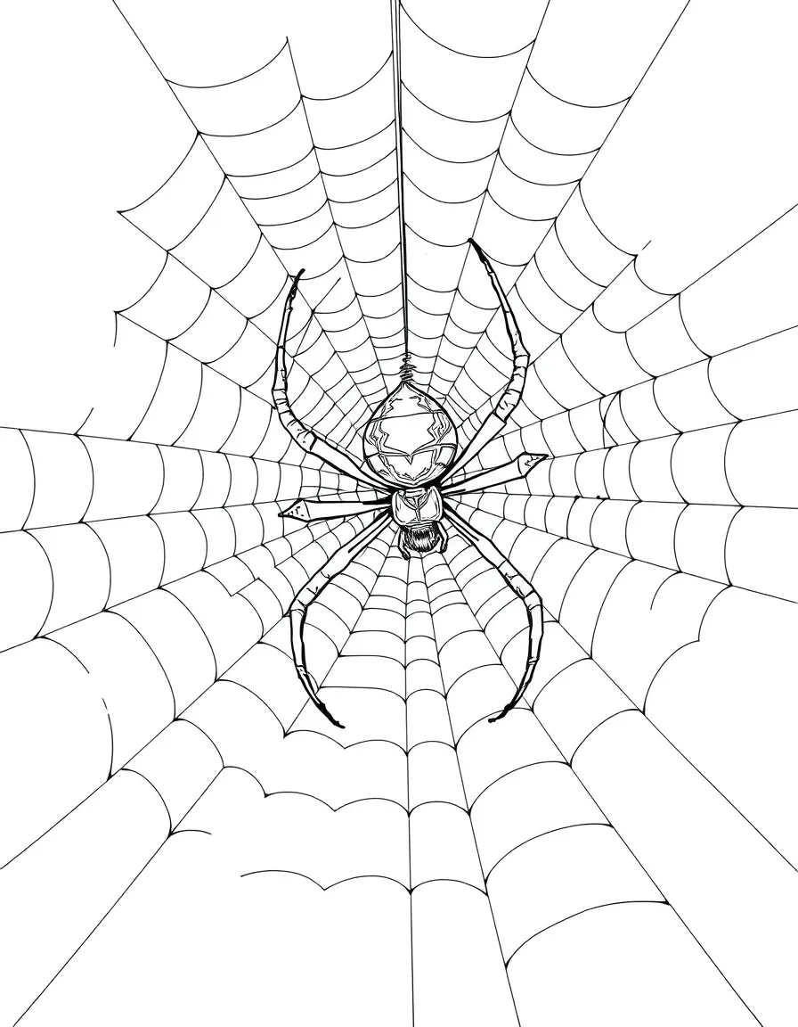 A spinning spider weaving an intricate web