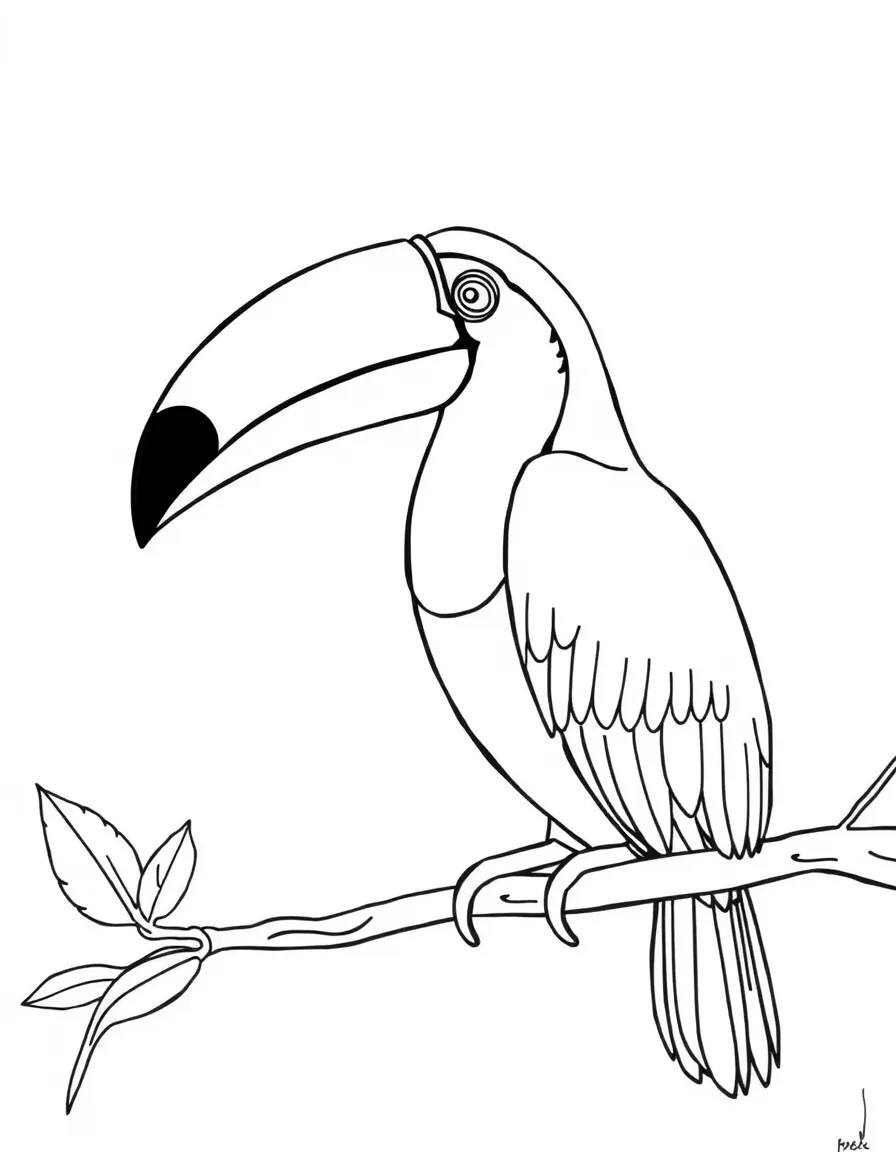 A colorful toucan with an enormous beak