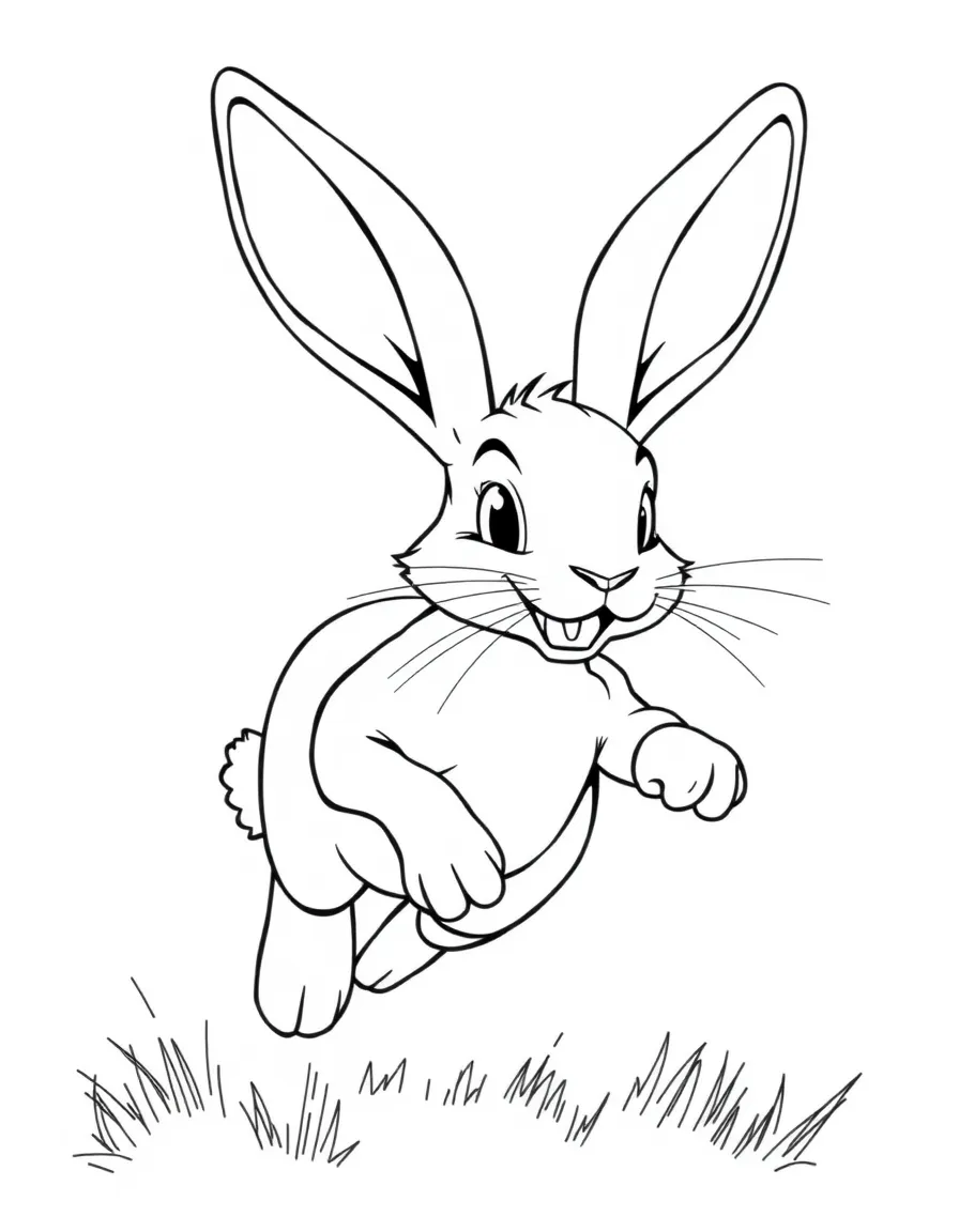 A running jackrabbit with enormous ears