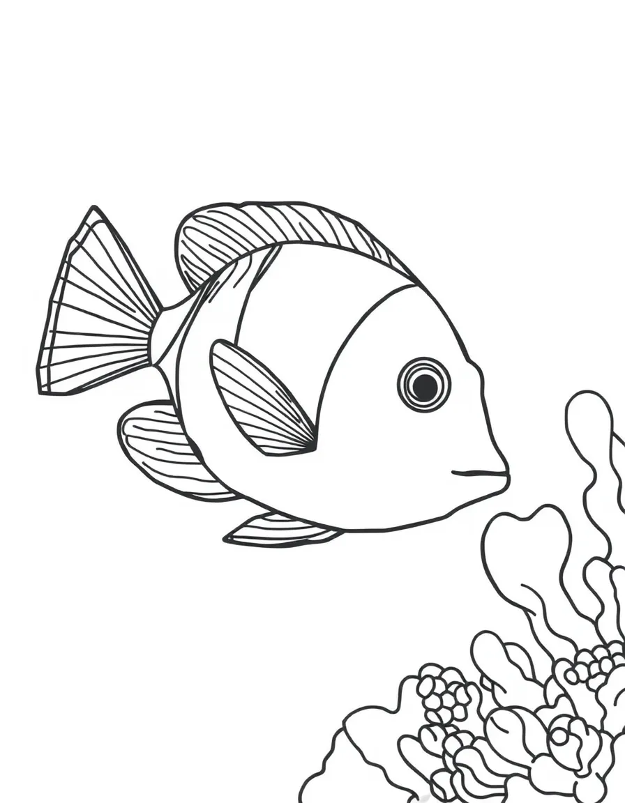 A colorful angelfish near coral reef
