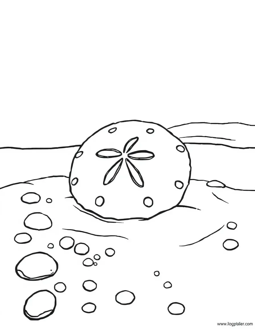 A crawling sand dollar on beach