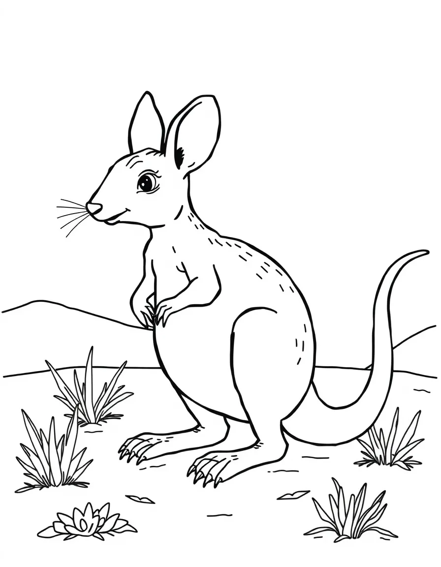 A hopping desert kangaroo rat