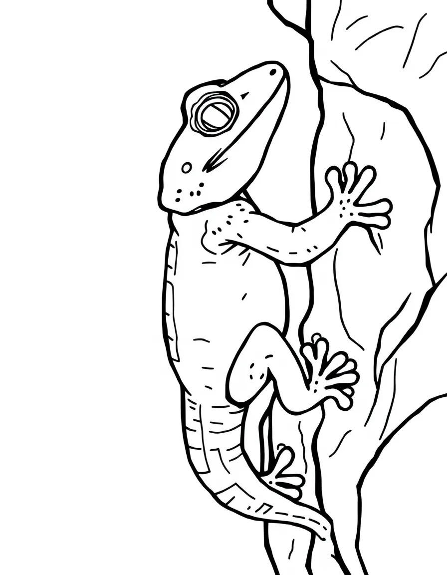 A climbing gecko with suction cup feet