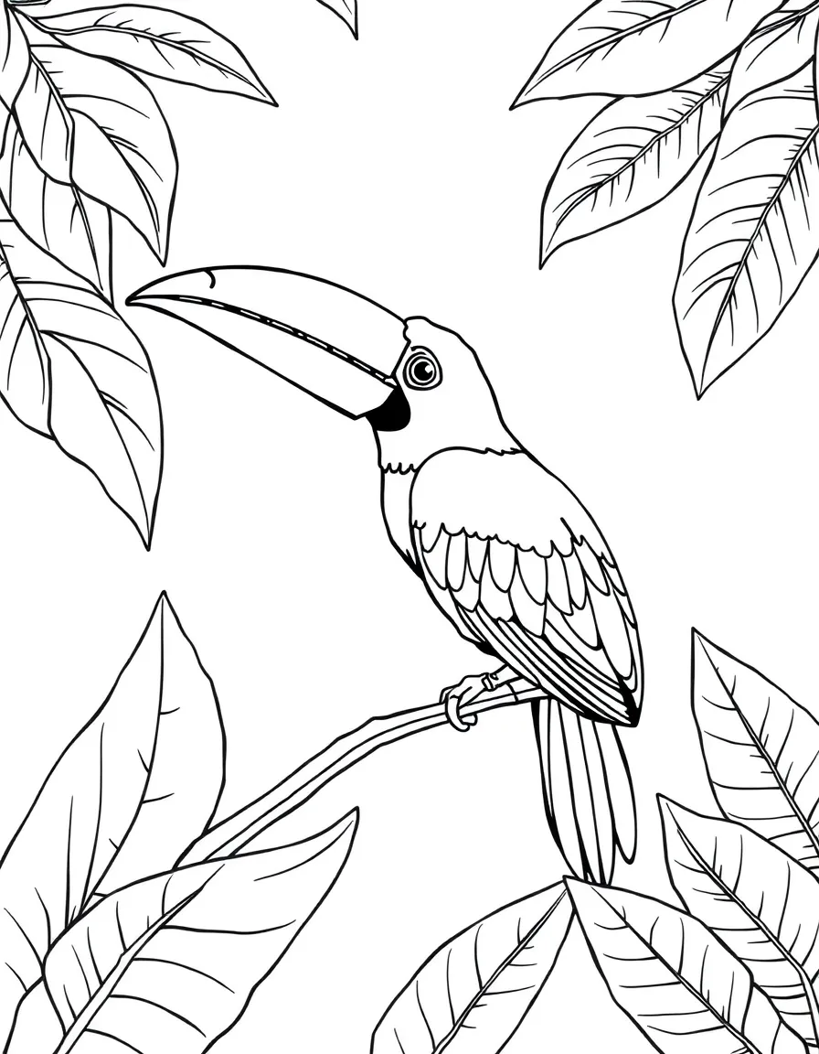 A colorful tropical bird of paradise