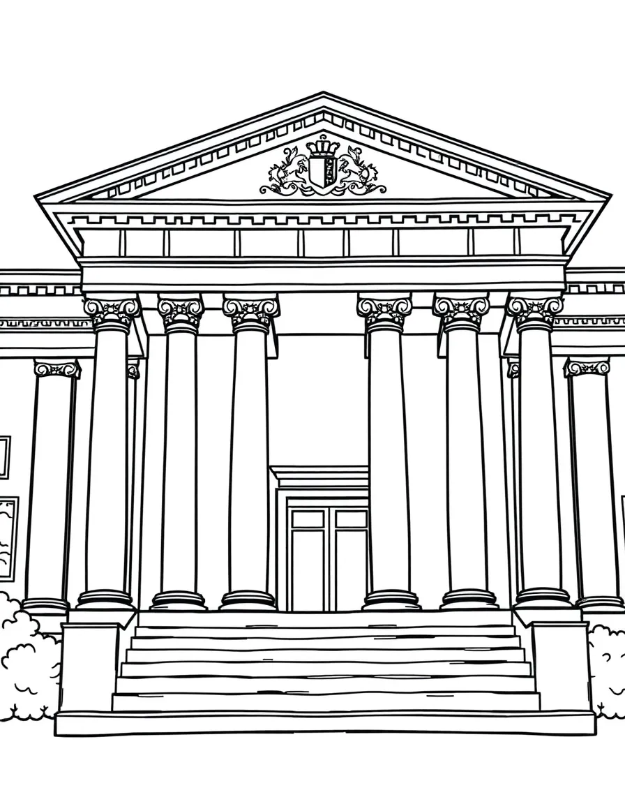A courthouse building with big columns
