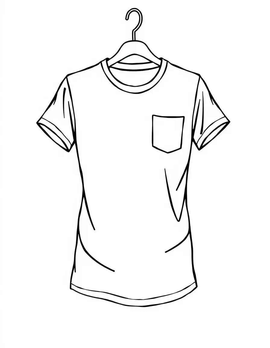 (clothing) A t-shirt on display