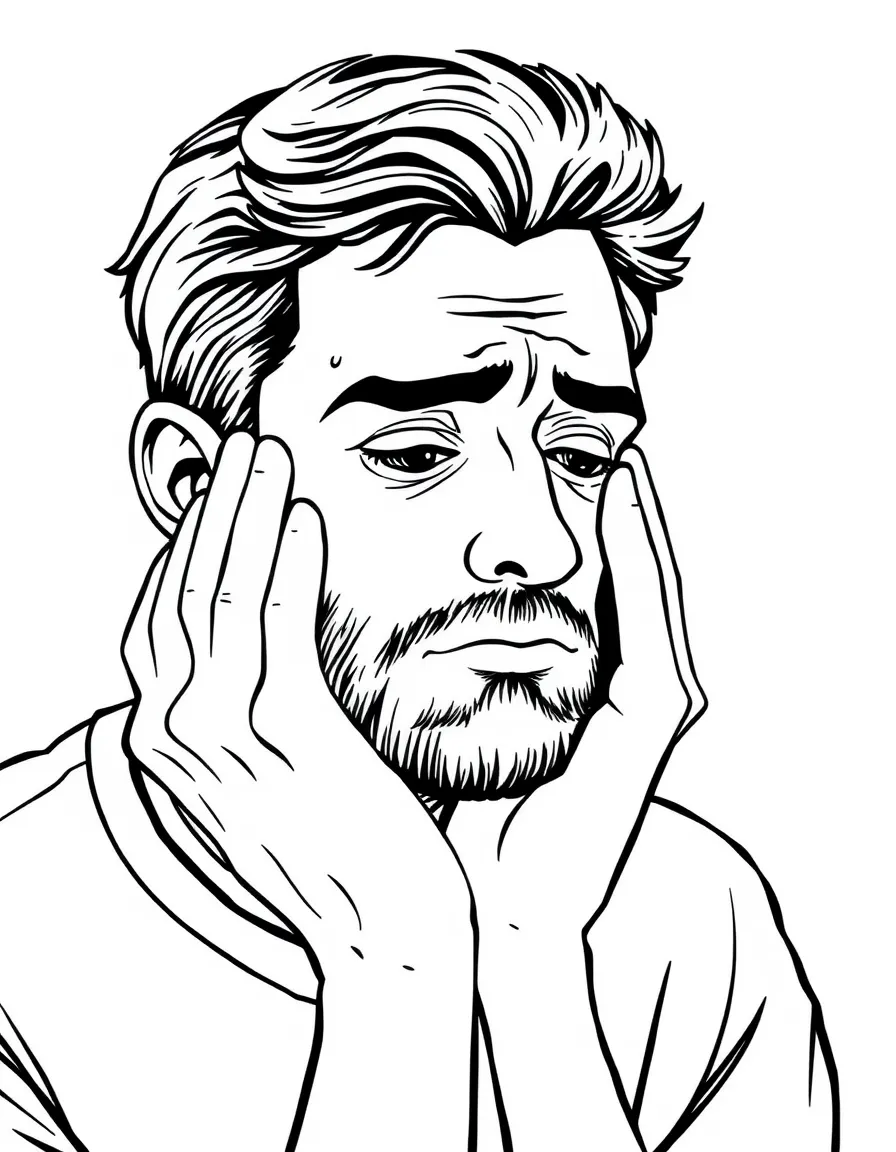 A depressed man.