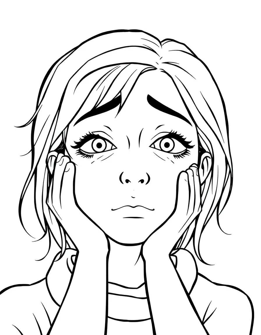 A depressed woman.
