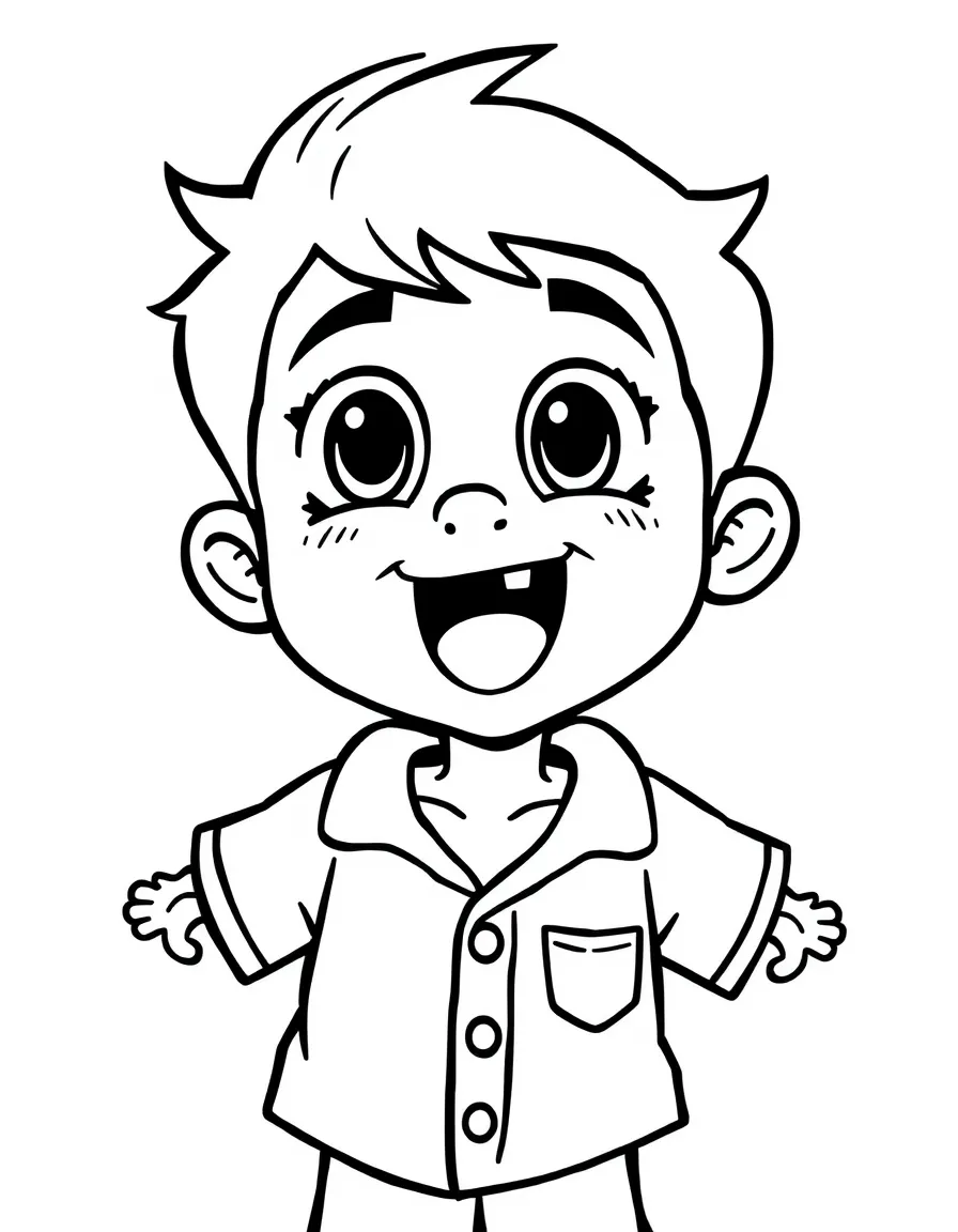 An excited boy.