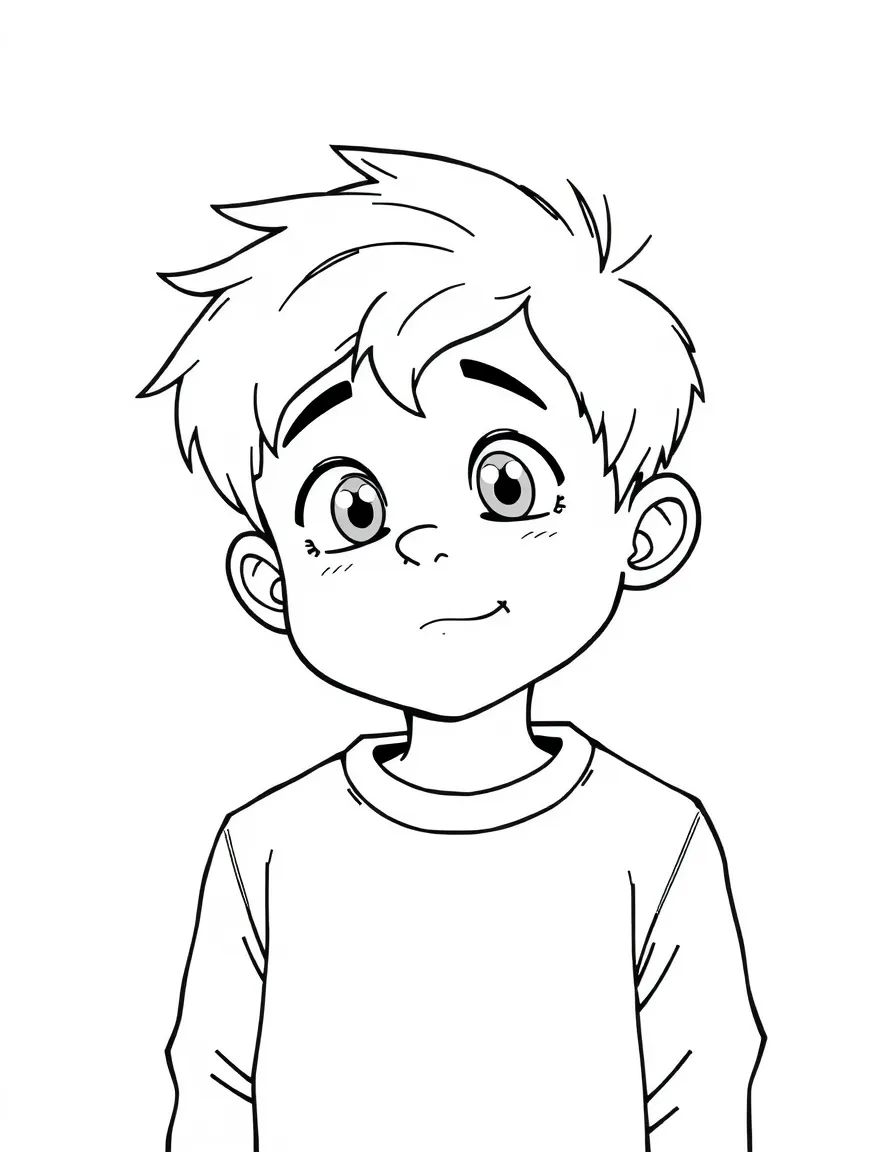 A bored boy.