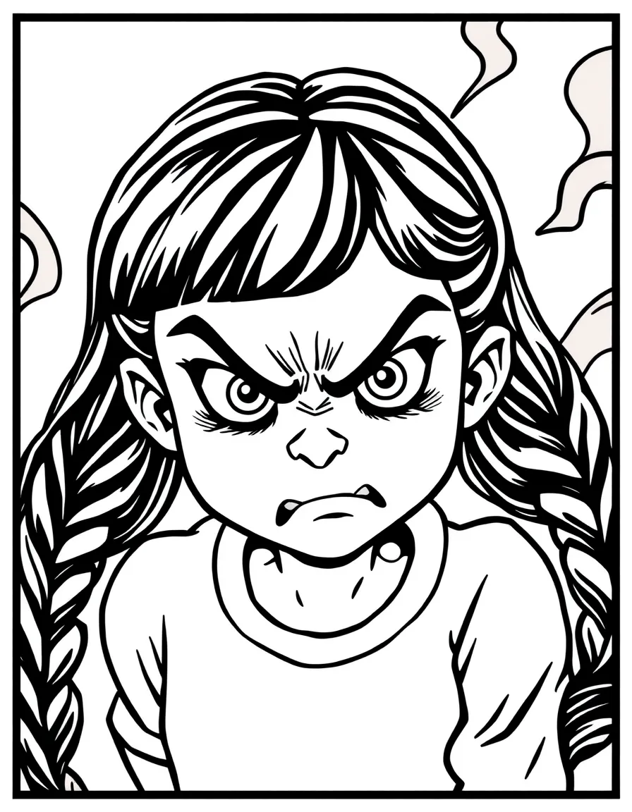 An angry girl