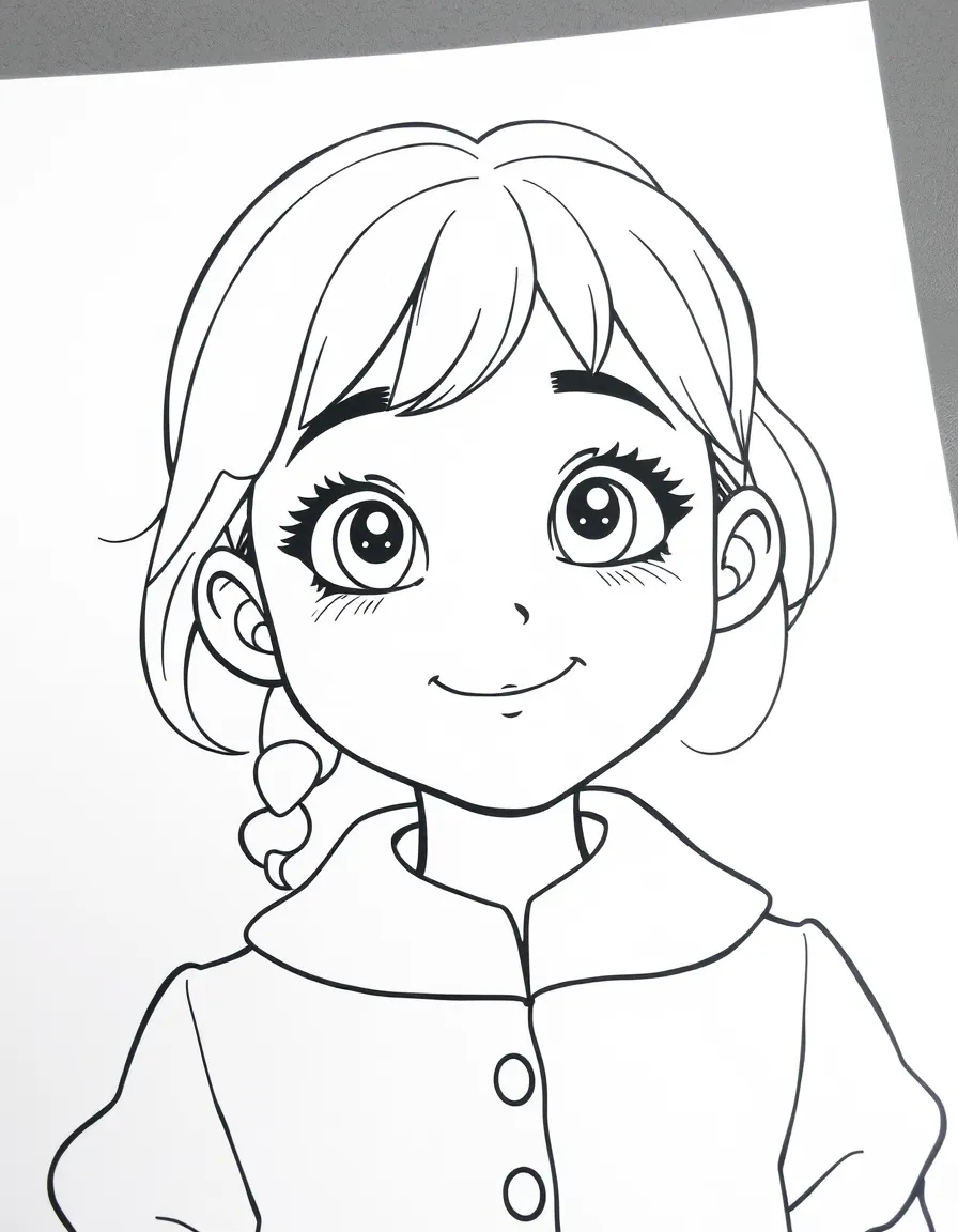 A girl looks proud of herself.