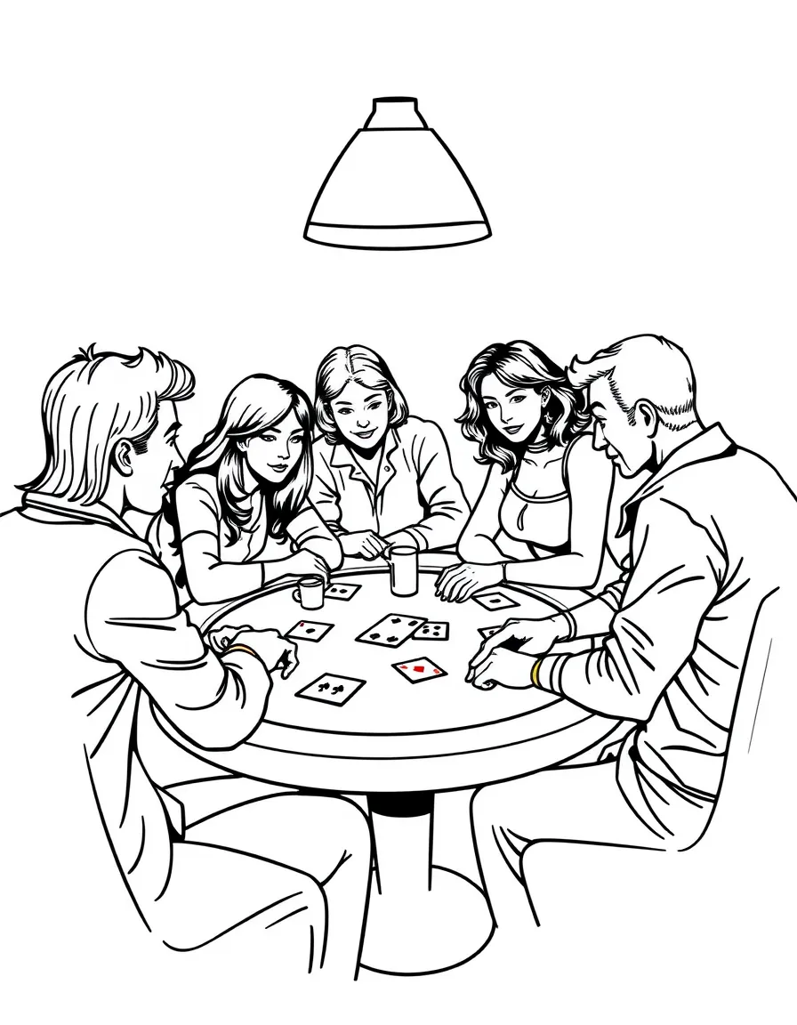 A group of people are playing poker.