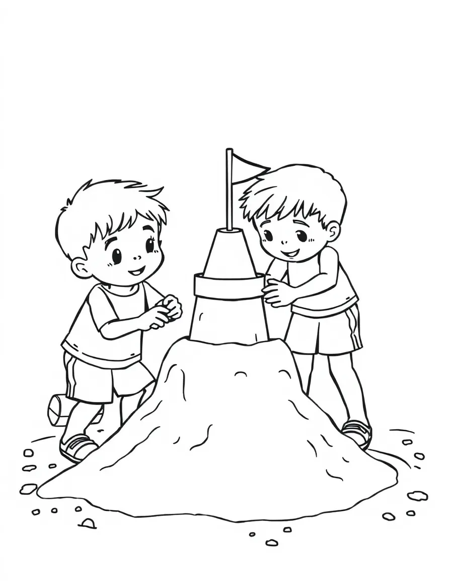 (betray) Two kids building a sandcastle, and one secretly knocking it down when the other isn’t looking.