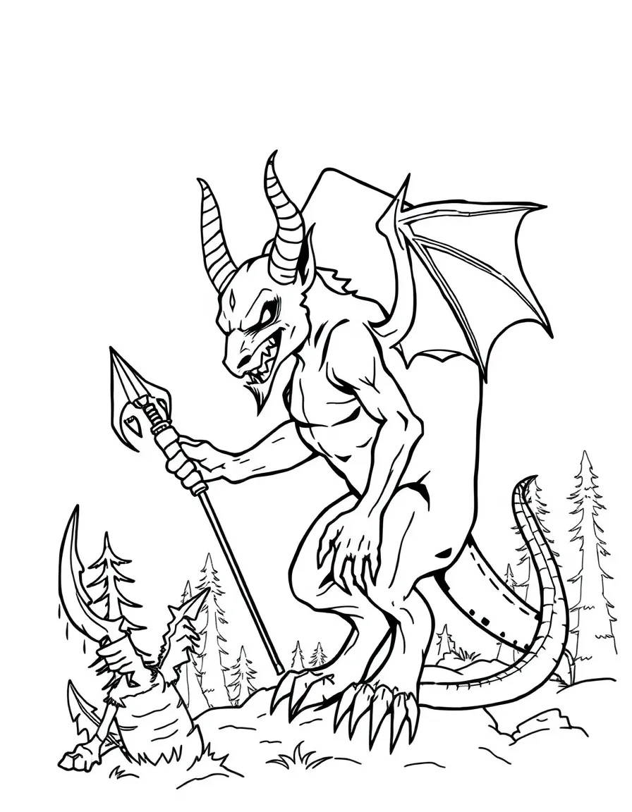 (New Jersey) A Jersey Devil mythical creature in the Pine Barrens