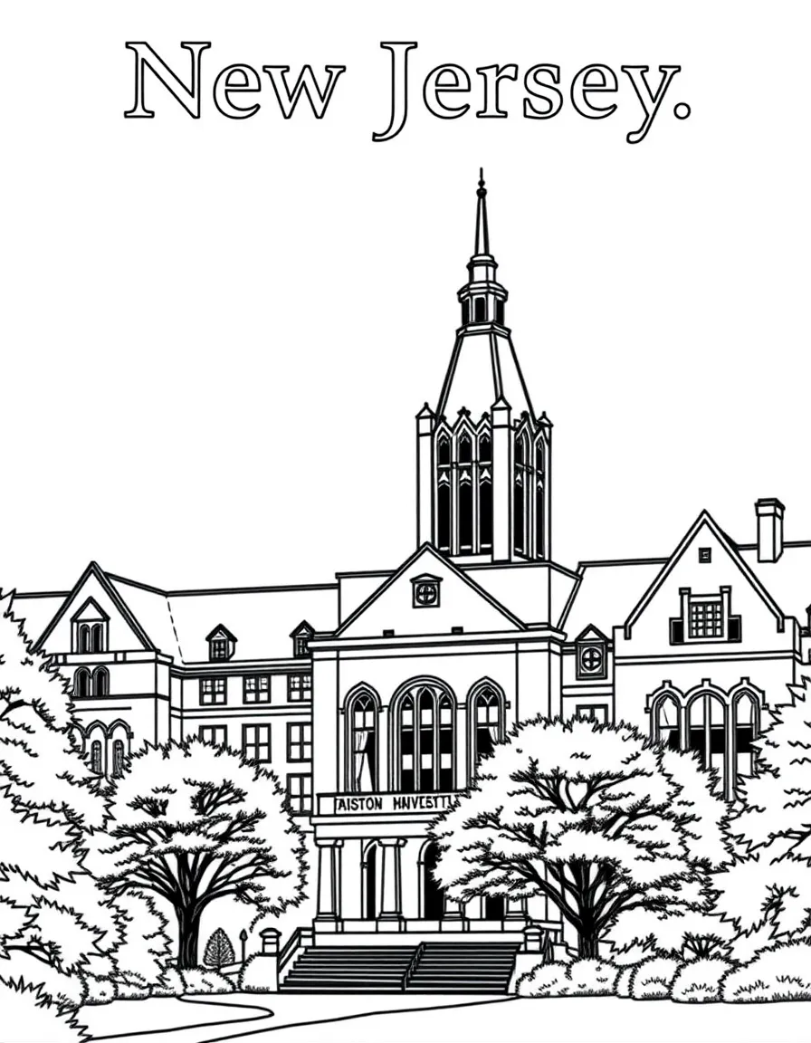 (New Jersey) Princeton University's iconic campus buildings