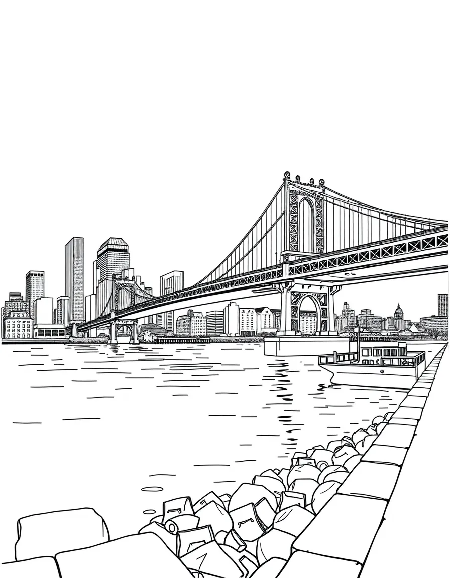 (New Jersey) The Camden Waterfront with the Ben Franklin Bridge