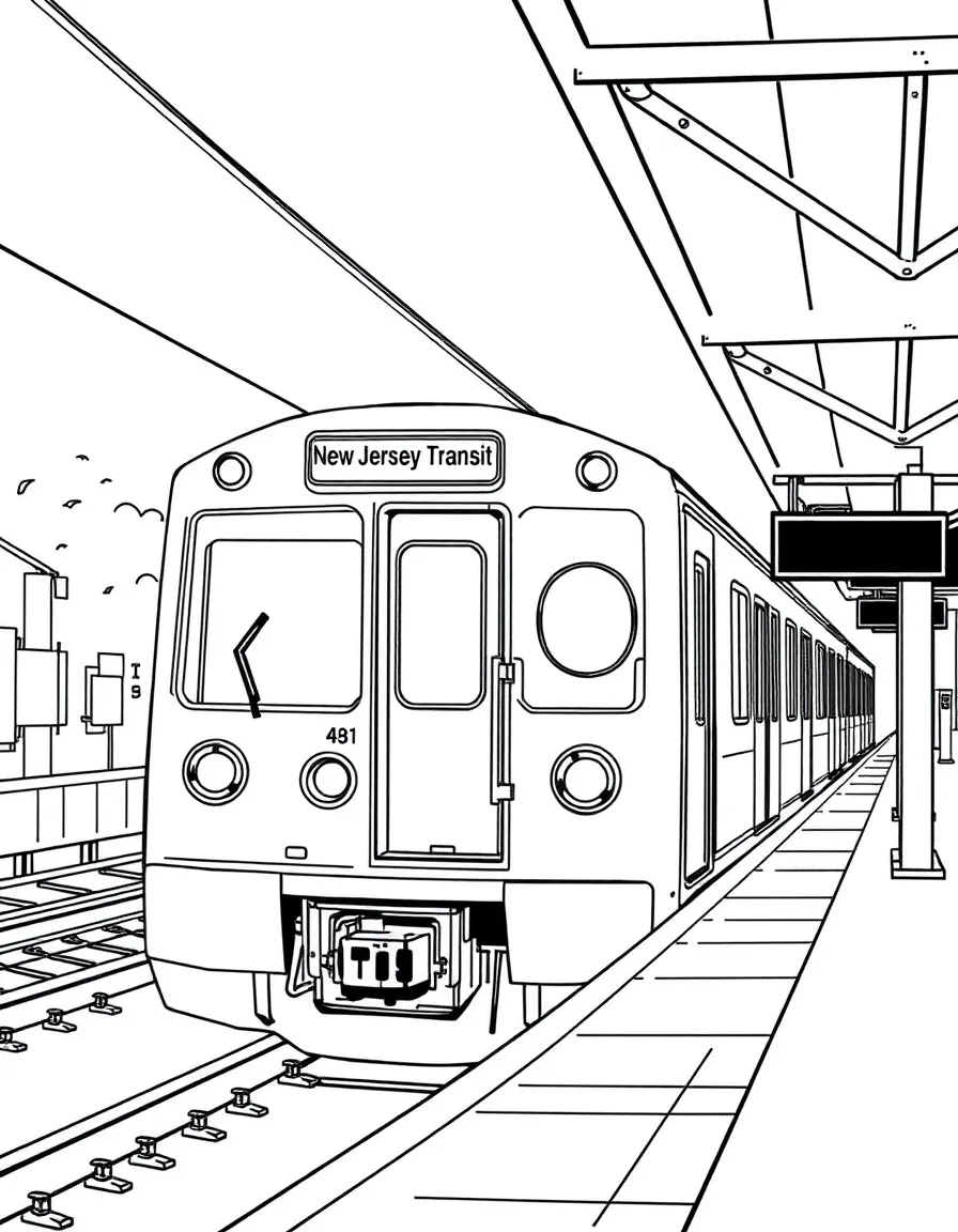 (New Jersey) A New Jersey Transit train at a station