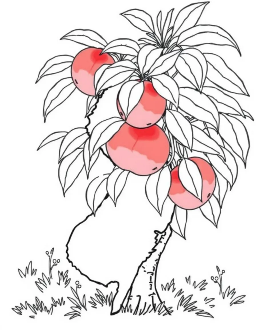 (New Jersey) A Jersey peach tree with ripe peaches