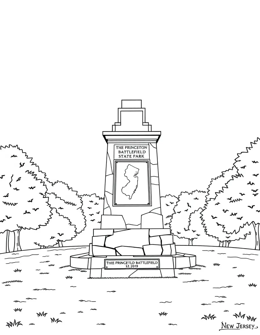 (New Jersey) The Princeton Battlefield State Park monument