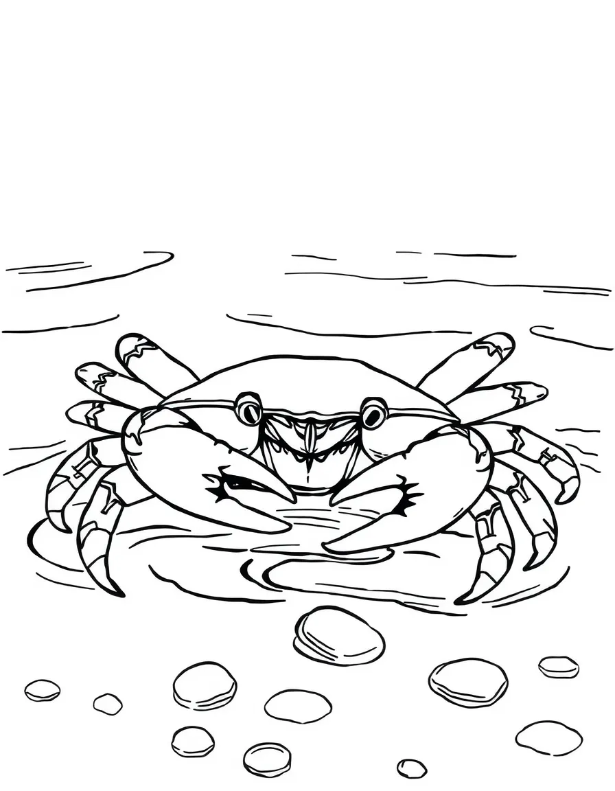 (New Jersey) A Jersey blue claw crab in shallow water