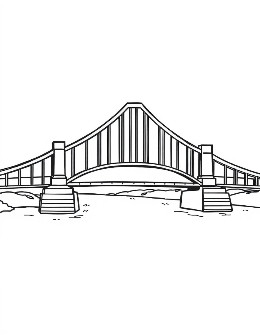 (New Jersey) A simple drawing of the Betsy Ross Bridge