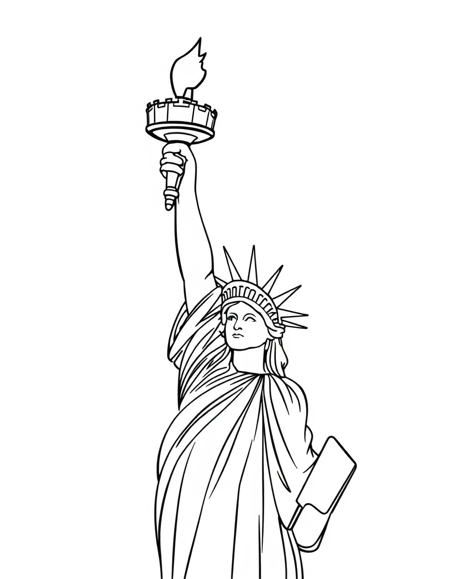 (New Jersey) A simple drawing of the Statue of Liberty's torch