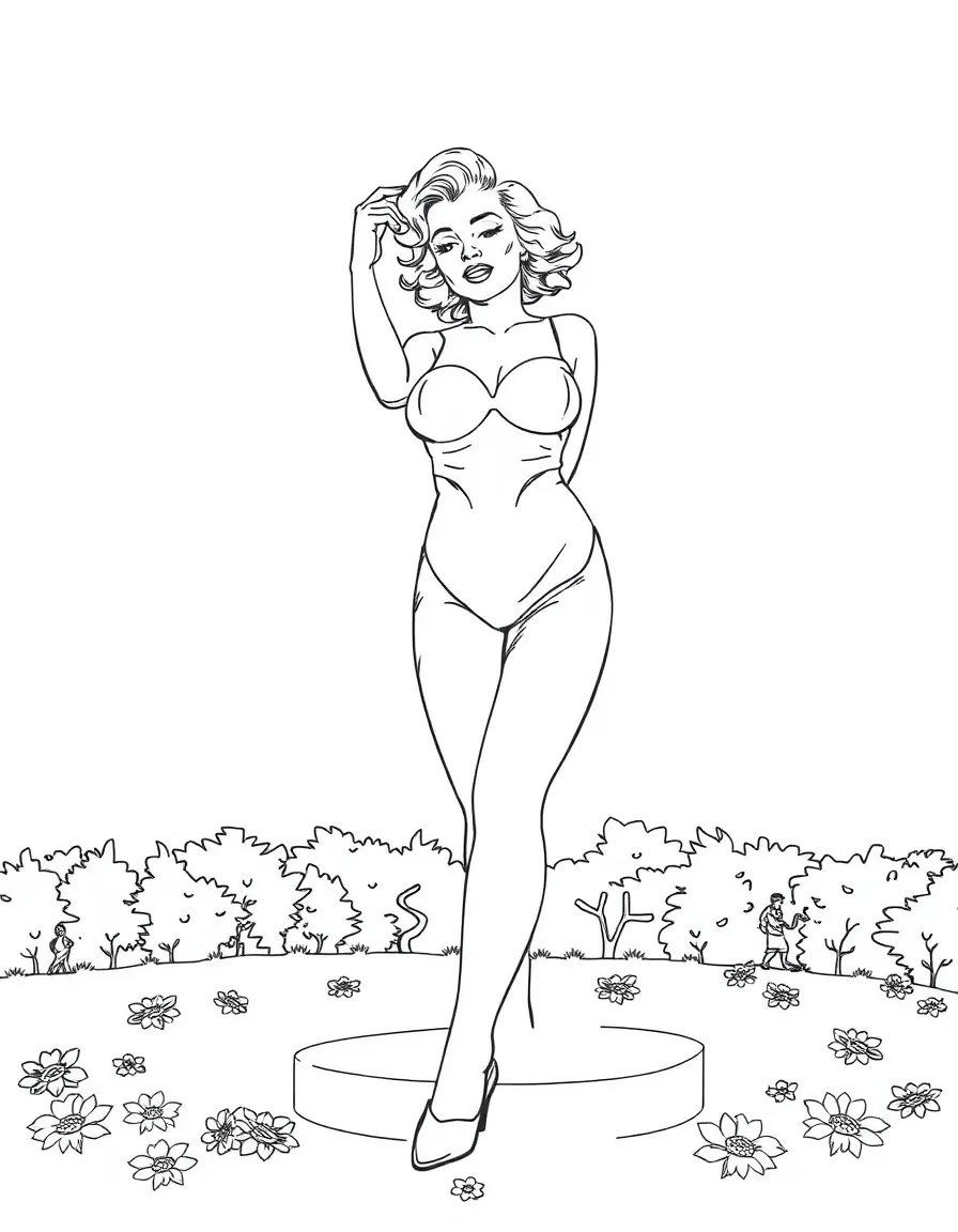 (New Jersey) The Grounds For Sculpture "Forever Marilyn" statue