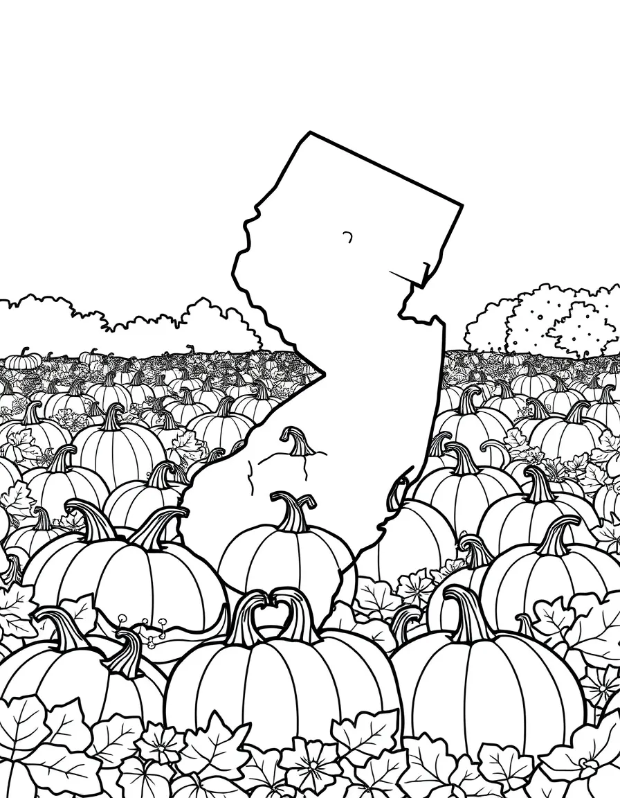 (New Jersey) A Jersey pumpkin patch in autumn