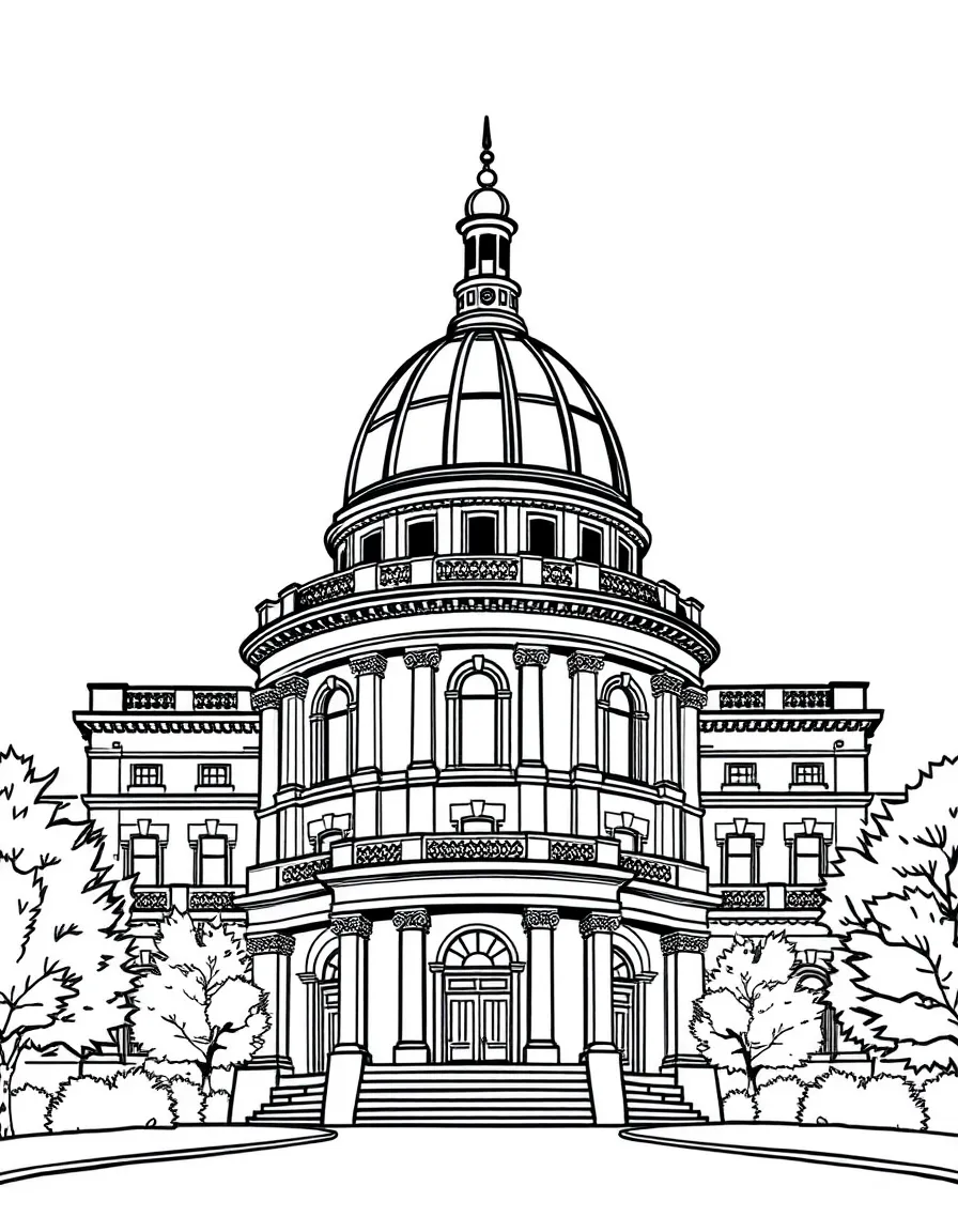 (New Jersey) The New Jersey State House dome in Trenton