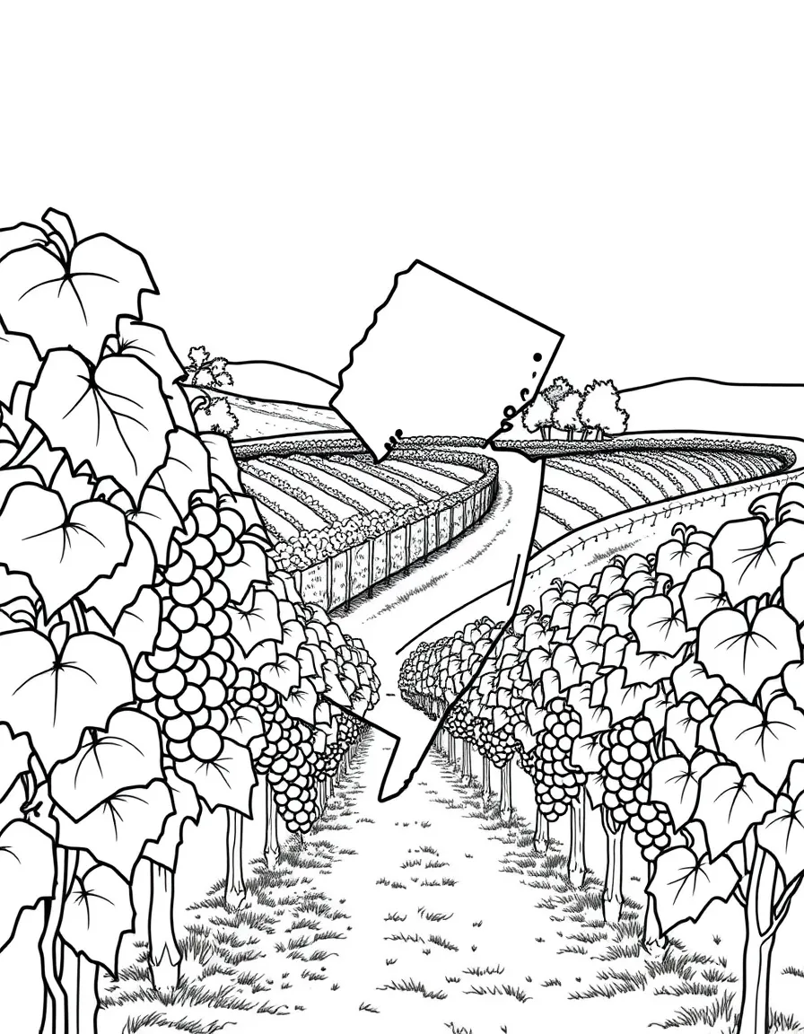 (New Jersey) A Jersey vineyard with grape vines