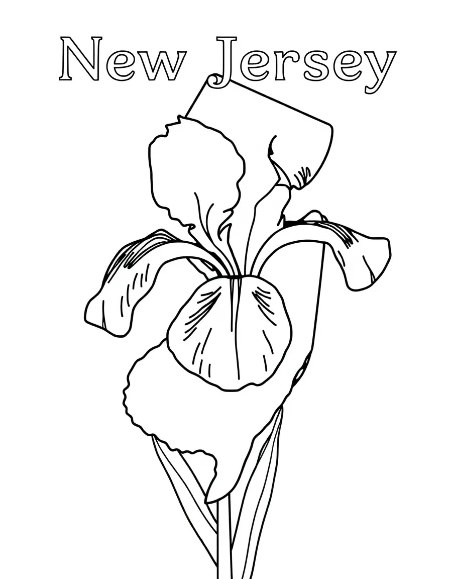 (New Jersey) A Jersey flag iris flower (state flower)