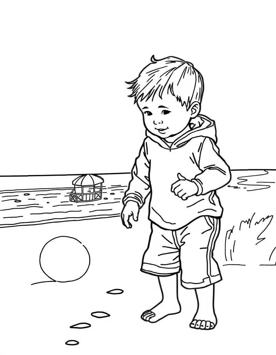 (Delaware) A child playing at Rehoboth Beach