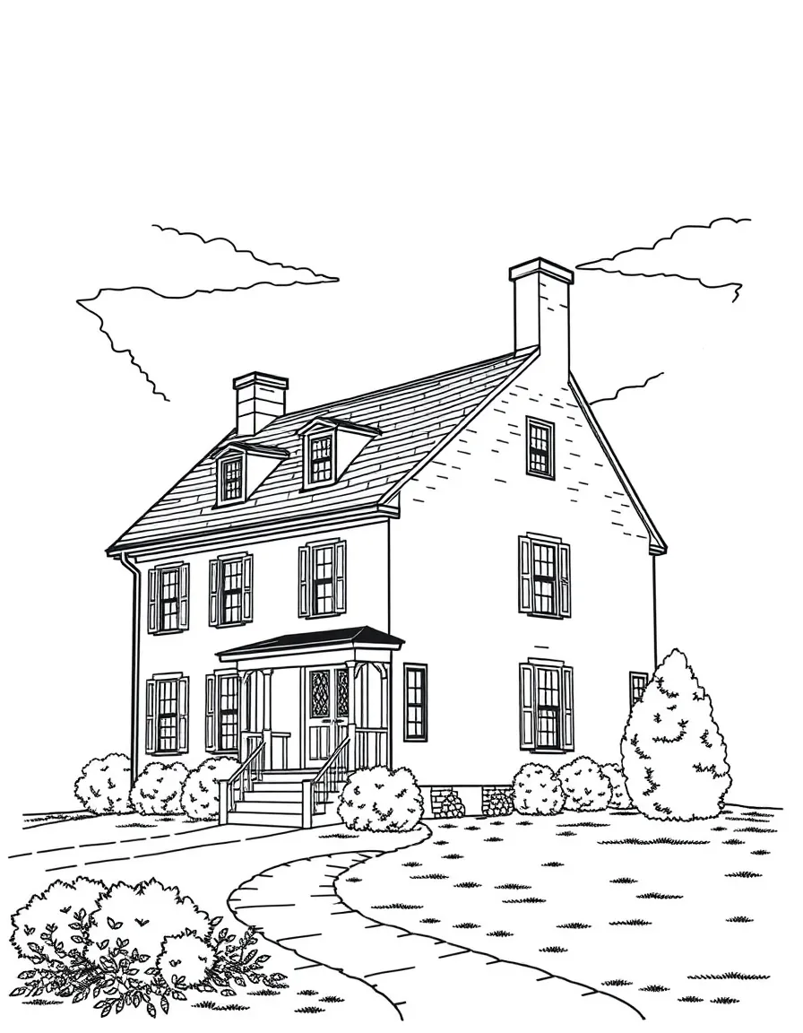 (Delaware) A colonial house from New Castle