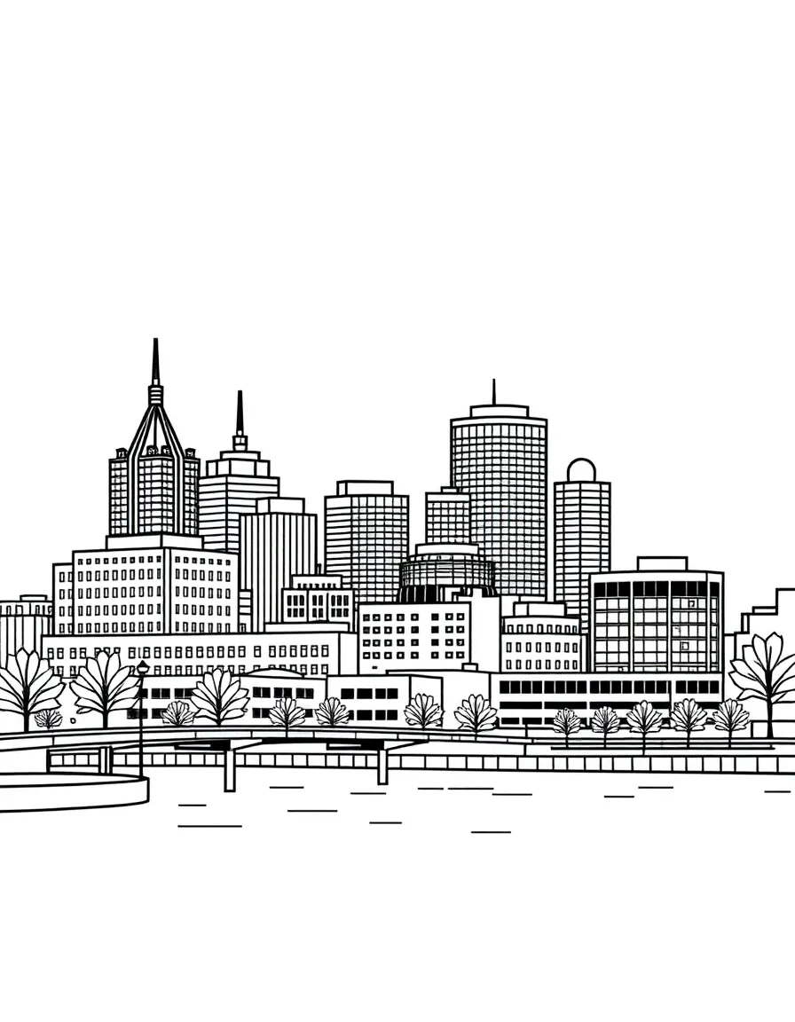 (Delaware) Wilmington city skyline