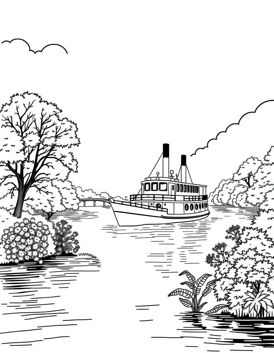 (Delaware) A riverboat on the Christina River