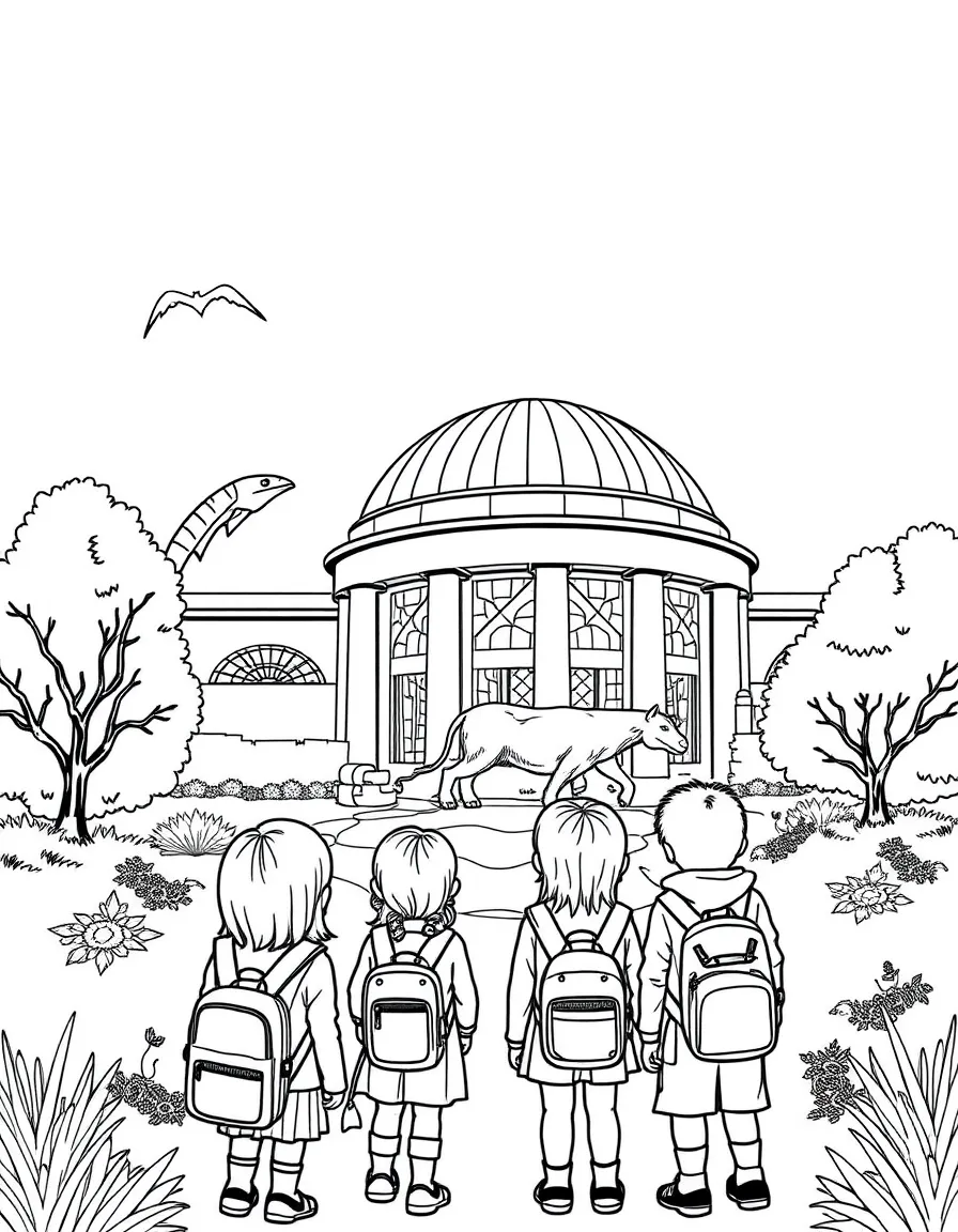 (Delaware) Children visiting the Delaware Museum of Natural History