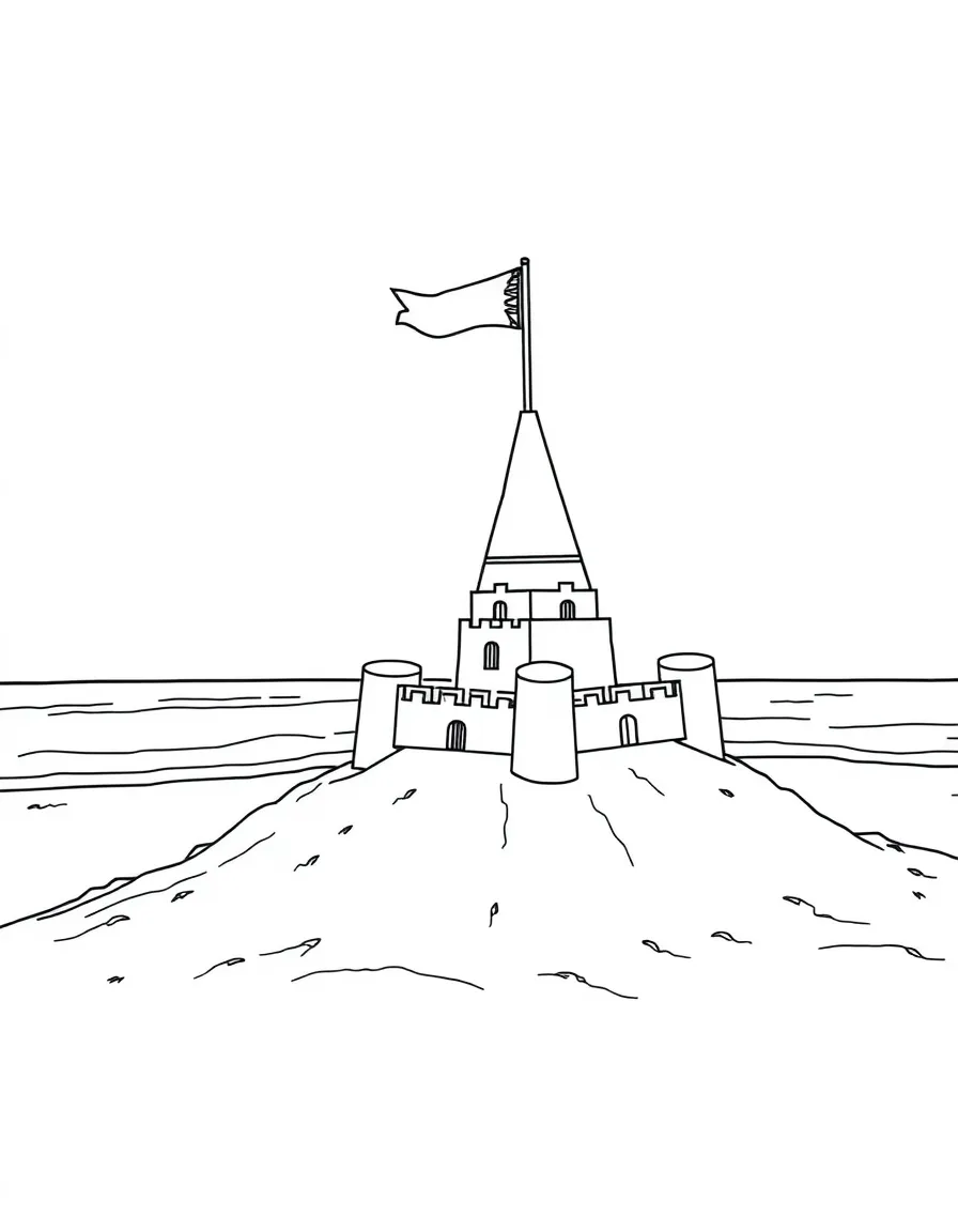 (Delaware) A sandcastle at Delaware’s coastline