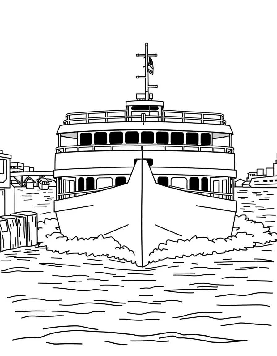 (Delaware) A ferry crossing the Delaware River