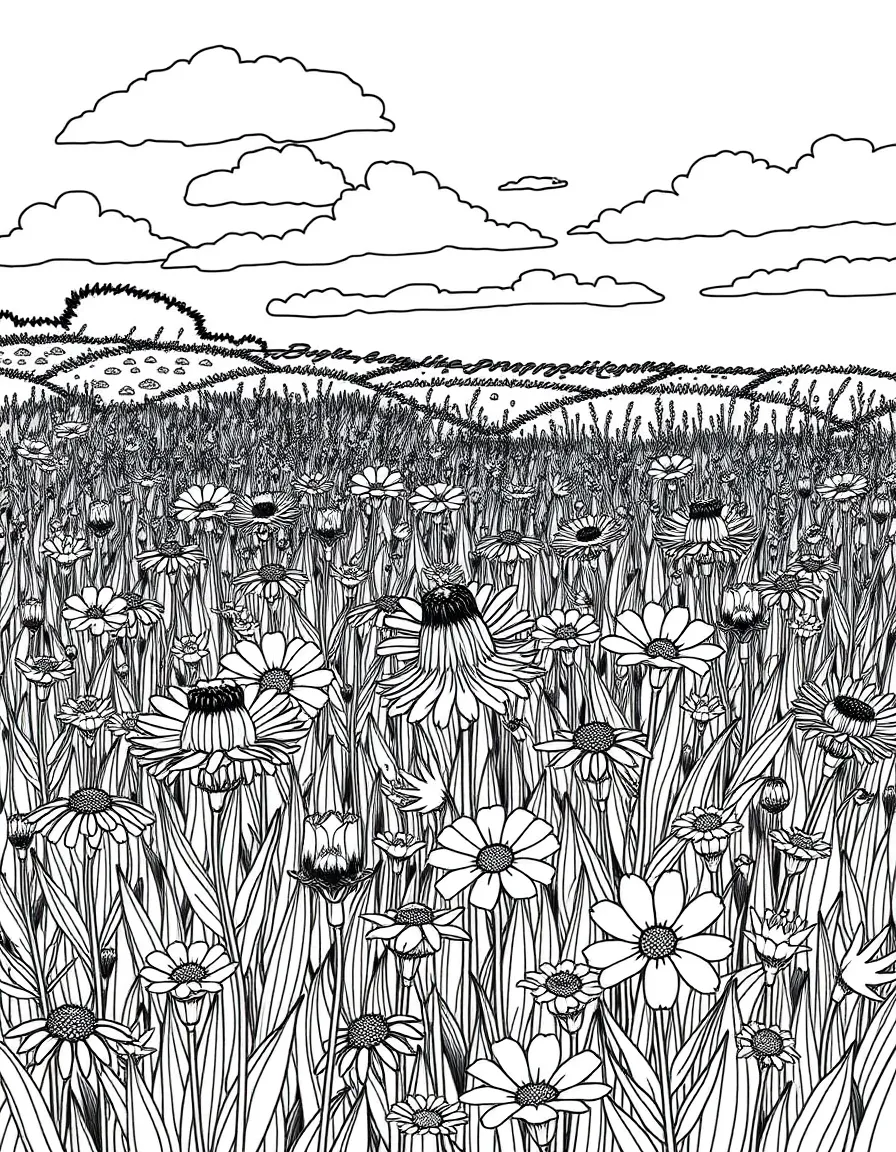 (Delaware) A field of wildflowers in Delaware