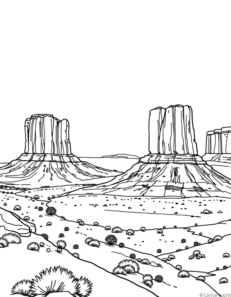 (Arizona) Monument Valley with towering sandstone buttes